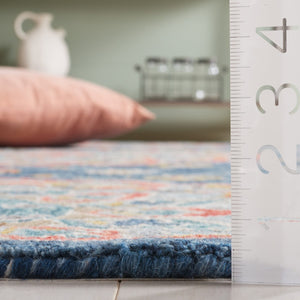 Safavieh Blossom 690 BLM690 Handtufted  Rug Blue / Red BLM690M-8