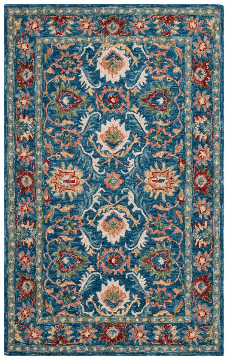 Safavieh Blossom 691 BLM691 Handtufted  Rug Blue / Green BLM691M-8