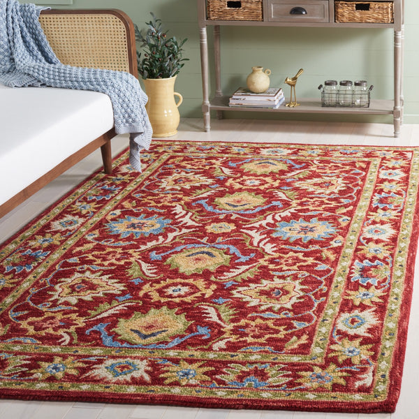 Safavieh Blossom 691 BLM691 Handtufted  Rug Red / Green BLM691Q-8