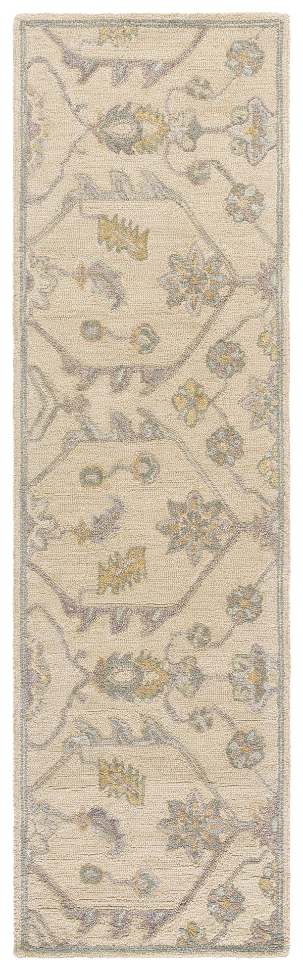 Safavieh Blossom Hand Tufted Wool Area Rug - Elegant Floral Design From India - Timeless Home Décor Piece Beige ,Purple Wool Blm701b-9
