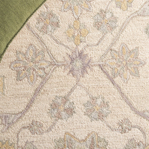 Safavieh Blossom Hand Tufted Wool Area Rug - Elegant Floral Design From India - Timeless Home Décor Piece Beige ,Purple Wool Blm701b-9