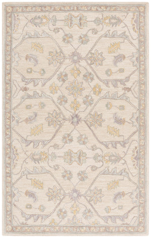 Safavieh Blossom Hand Tufted Wool Area Rug - Elegant Floral Design From India - Timeless Home Décor Piece Beige ,Purple Wool Blm701b-9