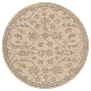 Safavieh Blossom Hand Tufted Wool Area Rug - Elegant Floral Design From India - Timeless Home Décor Piece Beige ,Purple Wool Blm701b-9