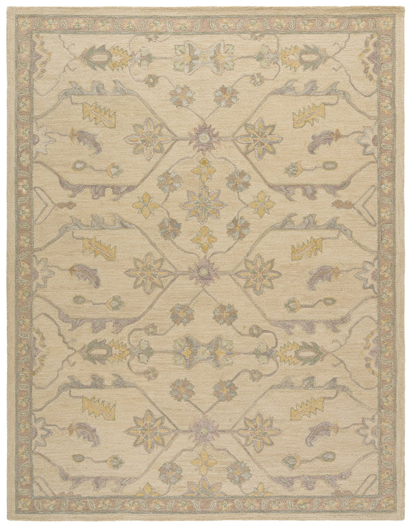 Safavieh Blossom Hand Tufted Wool Area Rug - Elegant Floral Design From India - Timeless Home Décor Piece Beige ,Purple Wool Blm701b-9