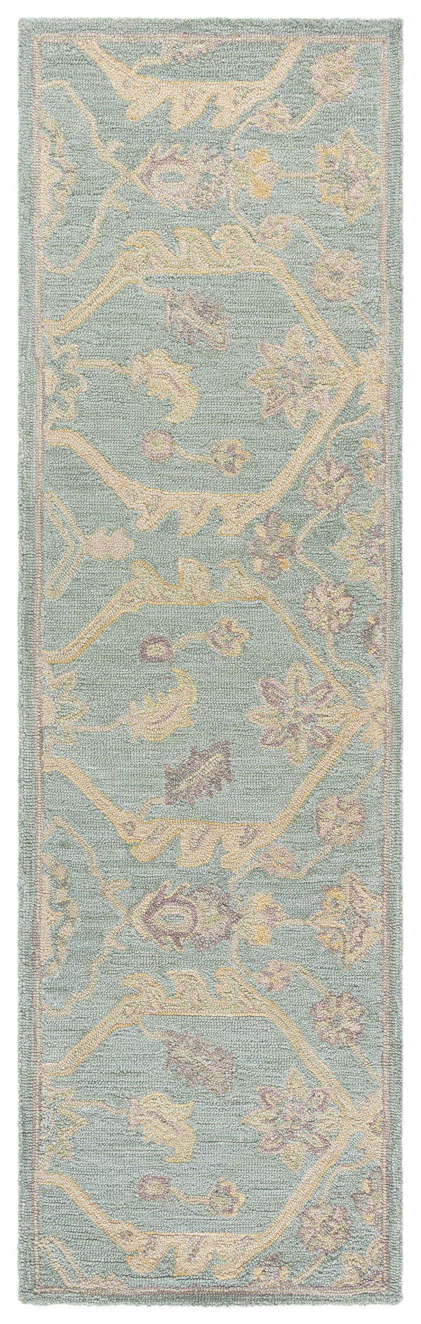 Safavieh Blossom Hand Tufted Wool Area Rug - Elegant Floral Design From India - Timeless Home Décor Piece Light Blue ,Beige Wool Blm701l-9