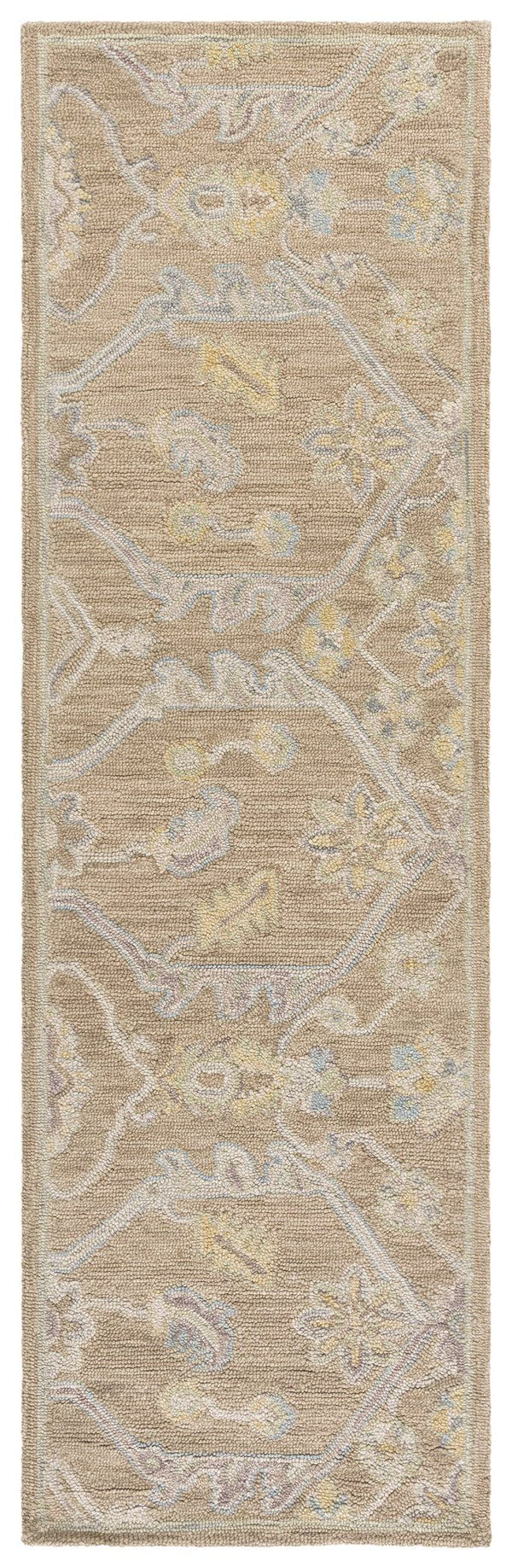 Safavieh Blossom Runner Area Rug - Hand-tufted Wool With Floral Motifs For Elegant Home Décor And Comfort Light Brown ,Beige Wool Blm701t-28