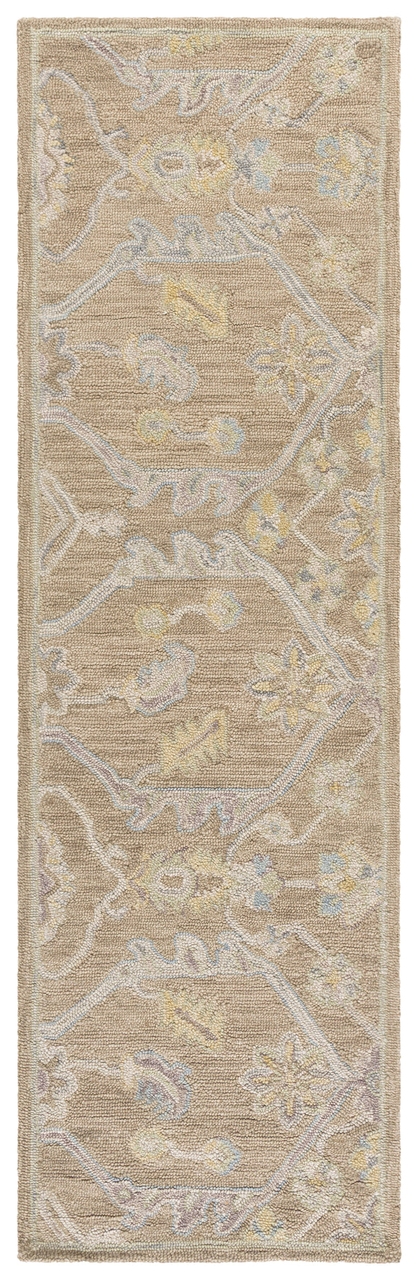 Safavieh Blossom Hand Tufted Wool Area Rug - Elegant Floral Design From India - Timeless Home Décor Piece Light Brown ,Beige Wool Blm701t-3