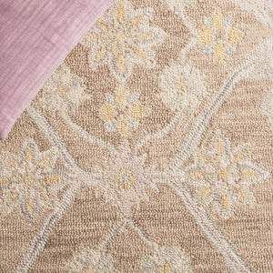 Safavieh Blossom Runner Area Rug - Hand-tufted Wool With Floral Motifs For Elegant Home Décor And Comfort Light Brown ,Beige Wool Blm701t-5