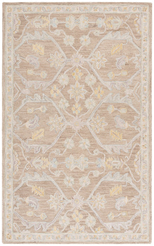 Safavieh Blossom Runner Area Rug - Hand-tufted Wool With Floral Motifs For Elegant Home Décor And Comfort Light Brown ,Beige Wool Blm701t-5