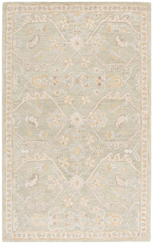 Safavieh Blossom Runner Area Rug - Hand-tufted Wool With Floral Motifs For Elegant Home Décor And Comfort Sage ,Beige Wool Blm701w-5
