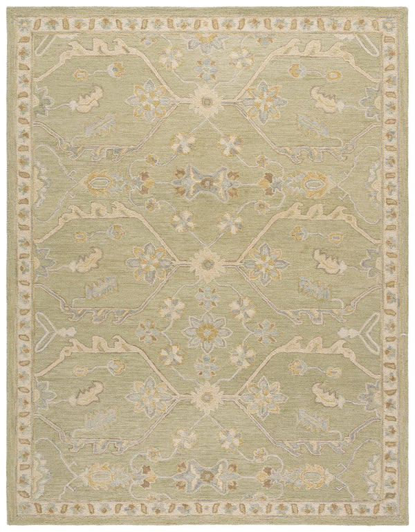 Safavieh Blossom Runner Area Rug - Hand-tufted Wool With Floral Motifs For Elegant Home Décor And Comfort Sage ,Beige Wool Blm701w-8