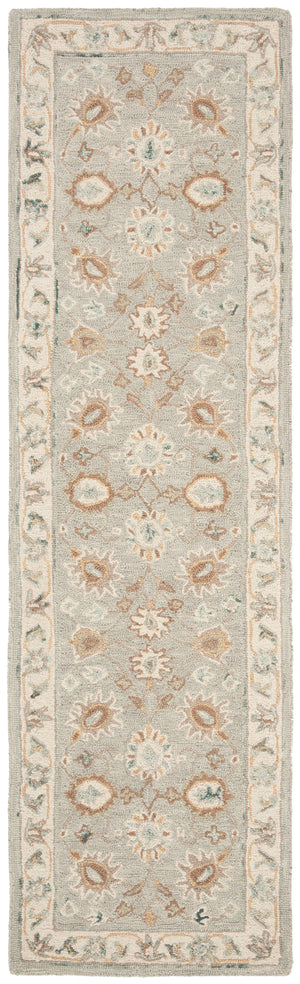 Safavieh Blossom Hand-tufted Wool Area Rug With Floral Motifs, Luxurious Comfort For Elegant Living Spaces Aqua ,Ivory Wool Blm702m-3