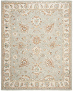 Safavieh Blossom Hand-tufted Wool Area Rug With Floral Motifs, Luxurious Comfort For Elegant Living Spaces Aqua ,Ivory Wool Blm702m-3