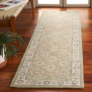 Safavieh Blossom Hand-tufted Wool Area Rug With Floral Motifs, Luxurious Comfort For Elegant Living Spaces Sage ,Ivory Wool Blm702w-210