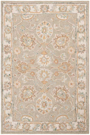 Safavieh Blossom Hand-tufted Wool Area Rug With Floral Motifs, Luxurious Comfort For Elegant Living Spaces Sage ,Ivory Wool Blm702w-210