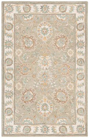 Safavieh Blossom Hand-tufted Wool Area Rug With Floral Motifs, Luxurious Comfort For Elegant Living Spaces Sage ,Ivory Wool Blm702w-210