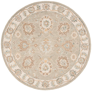 Safavieh Blossom Hand-tufted Wool Area Rug With Floral Motifs, Luxurious Comfort For Elegant Living Spaces Sage ,Ivory Wool Blm702w-210