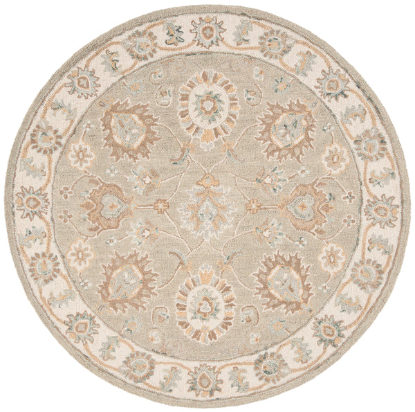 Safavieh Blossom Hand-tufted Wool Area Rug With Floral Motifs, Luxurious Comfort For Elegant Living Spaces Sage ,Ivory Wool Blm702w-210