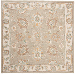 Safavieh Blossom Hand-tufted Wool Area Rug With Floral Motifs, Luxurious Comfort For Elegant Living Spaces Sage ,Ivory Wool Blm702w-210