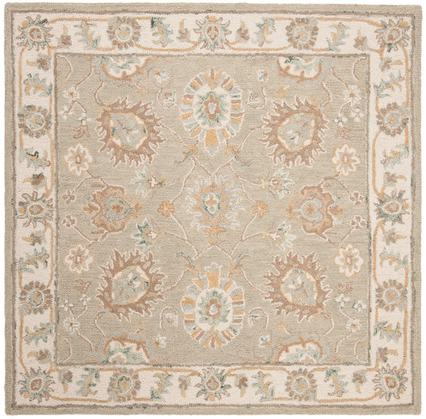 Safavieh Blossom Hand-tufted Wool Area Rug With Floral Motifs, Luxurious Comfort For Elegant Living Spaces Sage ,Ivory Wool Blm702w-210