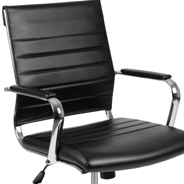 English Elm Lake 5-Piece Oval Conference Table Set with 4 Ergonomic Black Executive Chairs for Modern Meetings Rustic Gray 35"W x 72"D x 29.5"H BLN-6GCGRY595M-BK-GG