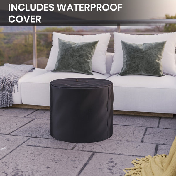 English Elm Titus Smokeless Outdoor Firepit - 19.5 Inch Portable Wood Burning Fire Pit for Gatherings & Camping Black BLN-HY-B-2201FP-02PC-19-5-BK-GG