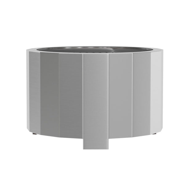 English Elm Titus Commercial Grade 27 Inch Smokeless Outdoor Firepit for Cozy Gatherings and Easy Setup Stainless Steel BLN-HY-B-2201FP-03-27-SS-GG