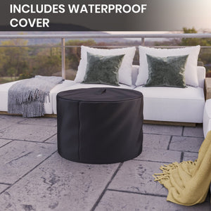 English Elm Titus Commercial Grade 27 Inch Smokeless Outdoor Firepit for Cozy Gatherings and Easy Setup Bronze BLN-HY-B-2201FP-03PC-BRZ-GG