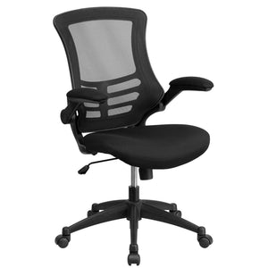English Elm Stiles Work From Home Kit - Modern Glass Desk, Ergonomic Chair & Secure 3-Drawer Cabinet for Comfort BLN-NAN28APX5-BK-GG