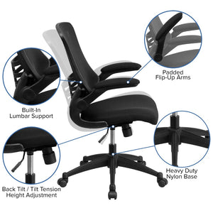 English Elm Stiles Work From Home Kit - Modern Glass Desk, Ergonomic Chair & Secure 3-Drawer Cabinet for Comfort BLN-NAN28APX5-BK-GG