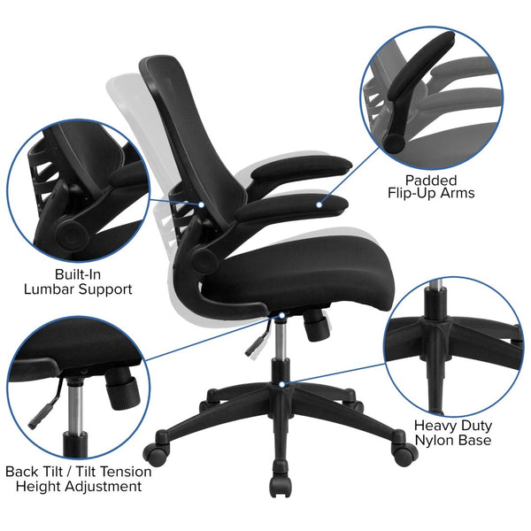 English Elm Stiles Work From Home Kit - Modern Glass Desk, Ergonomic Chair & Secure 3-Drawer Cabinet for Comfort BLN-NAN28APX5-BK-GG