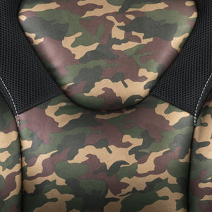 English Elm Optis Gaming Desk and Ergonomic Racing Chair Set with Cup Holder, Headphone Hook & Cable Management Camouflage BLN-X10D1904L-CAM-GG