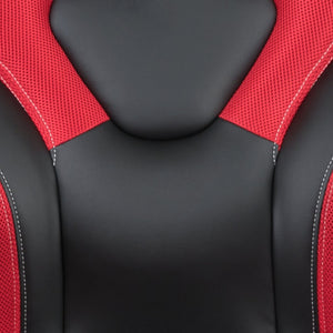 English Elm Optis Gaming Desk and Ergonomic Racing Chair Set with Cup Holder, Headphone Hook & Cable Management Red BLN-X10D1904L-RD-GG