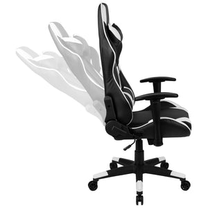 English Elm Optis Gaming Desk and Ergonomic Racing Chair Set with Cup Holder, Headphone Hook, and Mouse Pad Black BLN-X20D1904L-BK-GG