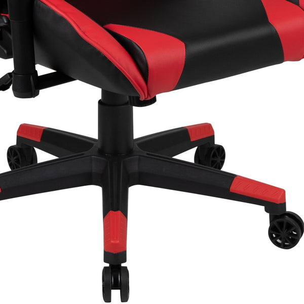English Elm Optis Gaming Desk and Reclining Chair Set with Ergonomic Design, Cup Holder, and Headphone Hook Red BLN-X20RSG1030-RD-GG