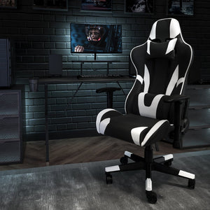 English Elm Optis Gaming Desk and Reclining Chair Set - Ergonomic Comfort, Smart Cable Management, and Style Black BLN-X20RSG1031-BK-GG