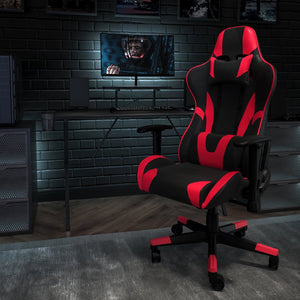 English Elm Optis Gaming Desk and Reclining Chair Set - Ergonomic Comfort, Smart Cable Management, and Style Red BLN-X20RSG1031-RD-GG