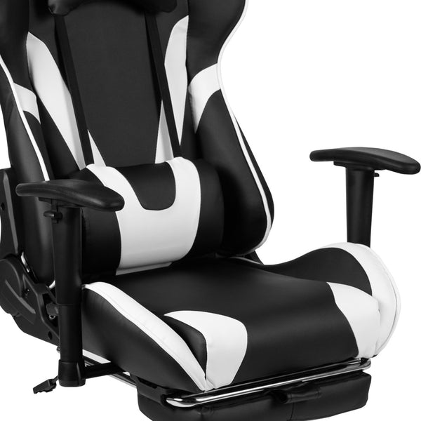 English Elm Optis Gaming Desk and Reclining Chair Set with Footrest, Cup Holder & Headphone Hook for Comfort Black BLN-X30RSG1030-BK-GG