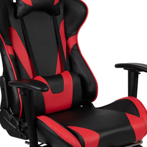 English Elm Optis Gaming Desk and Reclining Chair Set with Footrest, Cup Holder & Headphone Hook for Comfort Red BLN-X30RSG1030-RD-GG