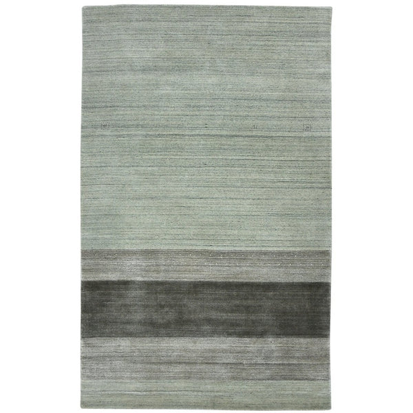 Amer Rugs Blend Hand-woven Striped Area Rug With Southwestern Design For Farmhouse And Contemporary Spaces Light Gray Wool, Viscose Bln10203