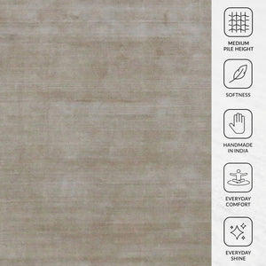 Blend Gabbeh Hand-woven Wool Viscose Area Rug for Living Room Artisan Texture