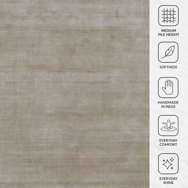 Blend Gabbeh Hand-woven Wool Viscose Area Rug for Living Room Artisan Texture