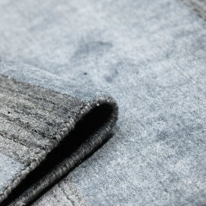 Amer Rugs Blend Hand-woven Striped Area Rug With Southwestern Design For Farmhouse And Contemporary Spaces Gray Wool, Viscose Bln180203