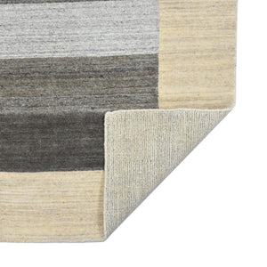 Blend Handwoven Wool Viscose Area Rug Farmhouse Stripe Plush Living Room Decor Display