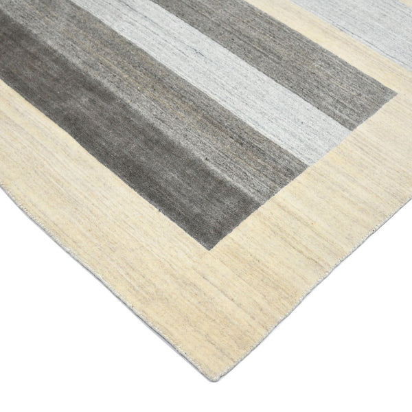 Blend Handwoven Wool Viscose Area Rug Farmhouse Stripe Plush Living Room Decor Display