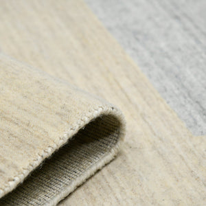 Blend Handwoven Wool Viscose Area Rug Farmhouse Stripe Plush Living Room Decor Display