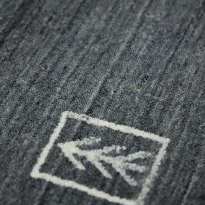 Amer Rugs Blend Hand-woven Striped Area Rug With Southwestern Design For Farmhouse And Contemporary Spaces Charcoal Wool, Viscose Bln50203