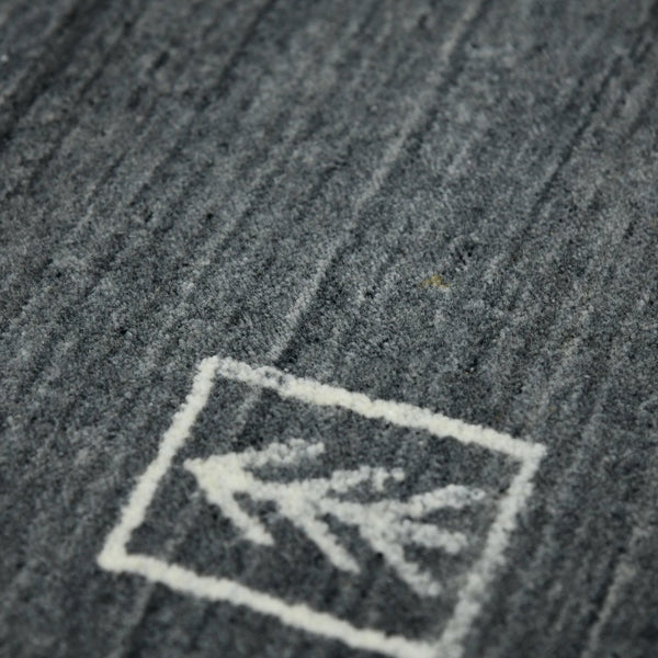 Amer Rugs Blend Hand-woven Striped Area Rug With Southwestern Design For Farmhouse And Contemporary Spaces Charcoal Wool, Viscose Bln50203