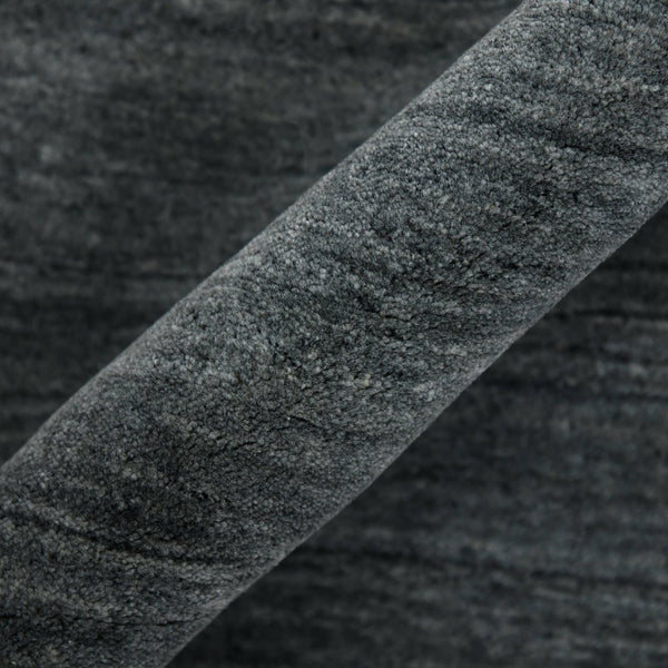 Amer Rugs Blend Hand-woven Striped Area Rug With Southwestern Design For Farmhouse And Contemporary Spaces Charcoal Wool, Viscose Bln50203