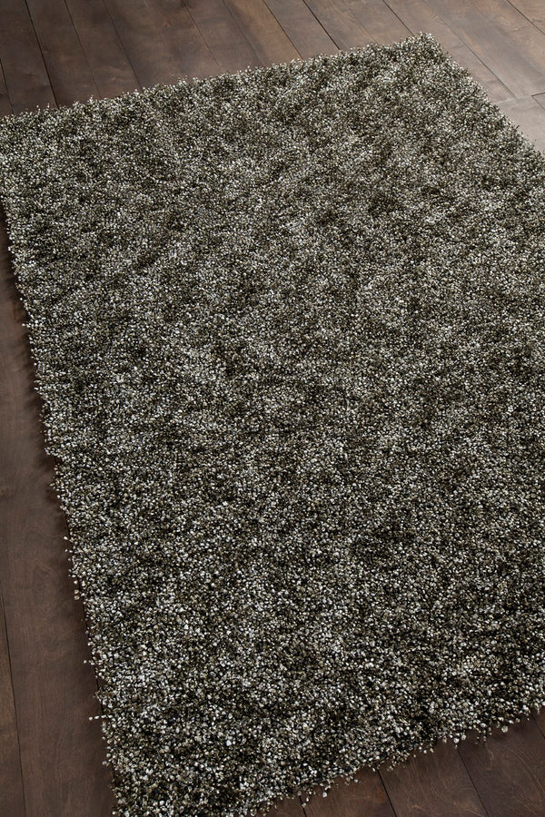 Chandra Rugs Hand-woven Shag Rug - Luxurious, Artisan-made, Plush Comfort For Your Elegant Living Space Decor! Charcoal,Grey,Ivory Polyester Blo29400-35